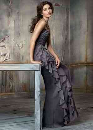 madrina 878 vestidos de madrina 2011 bonito diseno en chiffon gris c