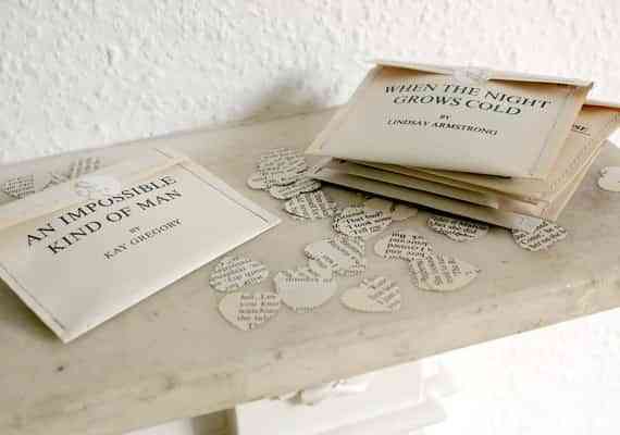 confetti-reciclado Recycled romance novel confetti1