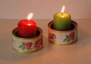 portavelas-reciclados Ana Isabel Bernal Portavelas romántico con latas de atún 01