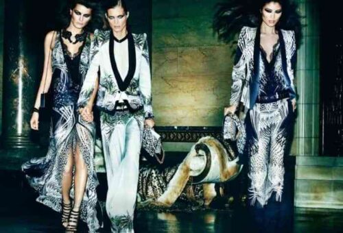 Moda verano 2013 Just Cavalli 1 Isabeli Fontana Malgosia Bela Sui He for Roberto Cavalli SS 2013-001