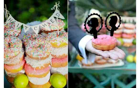 Mesa dulce de donuts para tu boda 1 Donuts para la barra dulce de tu boda