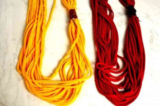 DIY: Collar hecho con camiseta reciclada 1 collar