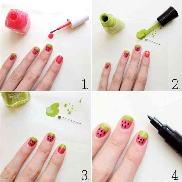 Ideas para decorar tus uñas de frutitas 3 tutorial para pintar uñas