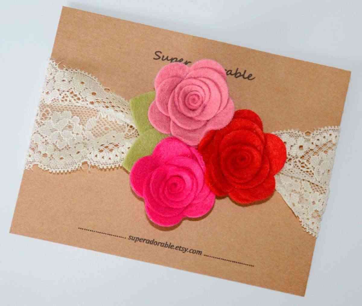 Diademas de fieltro para niñas ¡para las princesas de la casa! 2 diademas de fieltro para niñas