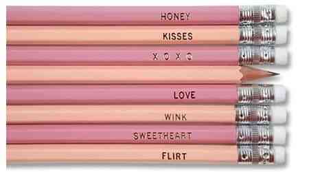 Escribe palabras de amor 1 lápices amor