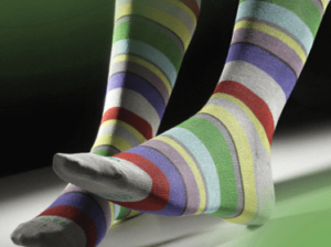 Calcetines Gallo a rayas multicolores