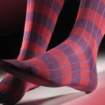 Calcetines para todos 5 Calcetines Gallo rayas granate