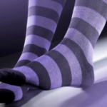 Calcetines para todos 6 Calcetines Gallo rayas gris y malva