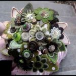 ramo de novia botones y fieltro