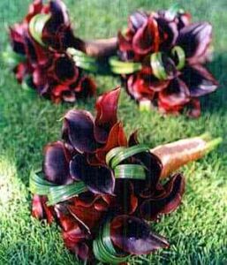 ramo de novia calas rojas