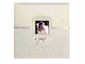 Libro de firmas con cenefas en color blanco brillo