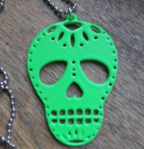 Colgante calavera verde