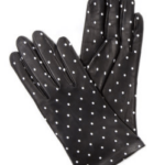 Regalo para Navidad: Guantes de Santacana 2 Guantes polka negro