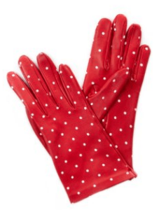 Guantes polka rojo