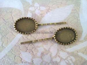 Horquillas vintage camafeo