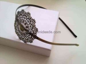 Diadema vintage circulo filigrana grande