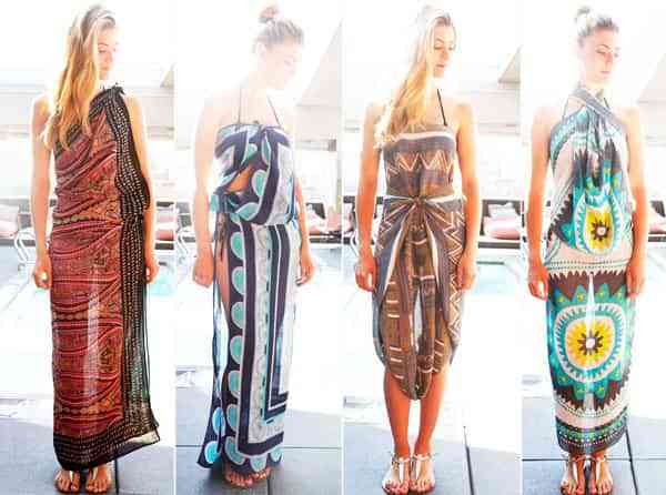 pareo utlizado como vestido