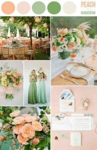 boda verde y salmón