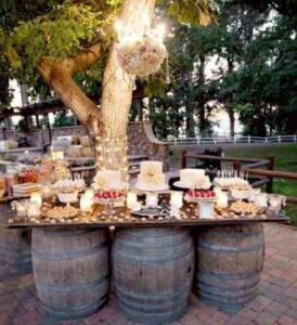 decorar bodas con barriles