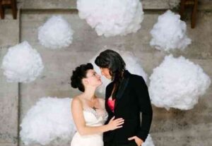 nubes de algodón para decorar la boda