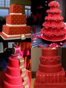 pasteles de boda rojos2