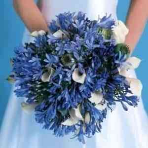 ramo de novia azul