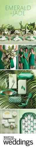 color verde esmeralda para decorar bodas
