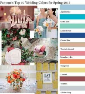 colores para decoración de bodas 2015