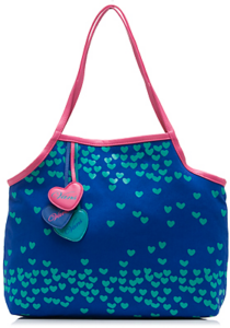 Bolso corazónes azules