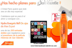 Loreal te lleva al cine en San Valentín