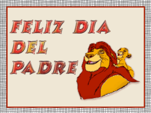 Tarjeta del rey león para el día del padre
