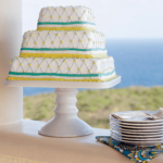 Más tartas nupciales 4 Tarta amarilla blanca y azul