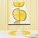 Más tartas nupciales 3 Tarta amarilla y blanca cuadrada