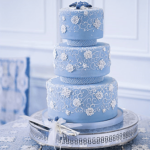 Tartas nupciales en azul 5 Tarta nupcial azul