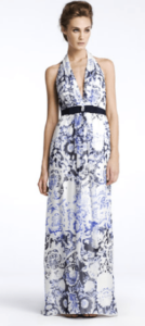 Vestido estampado azul CH