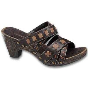 Zueco en negro y marrón Graceland