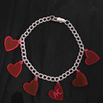 Brazaletes de corazones 1 brazalete corazones rojos