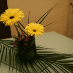 Centros de mesa originales 2 centro de mesa gerberas sobre cristal