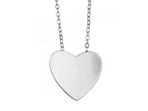 colgante elle corazón plata