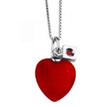 colgante elle corazón rojo