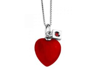 colgante elle corazón rojo