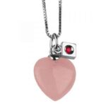 colgante elle corazón rosa