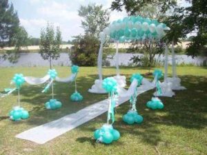 globos para una boda en el exterior