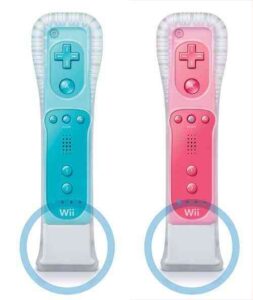 wii motes rosa y azul